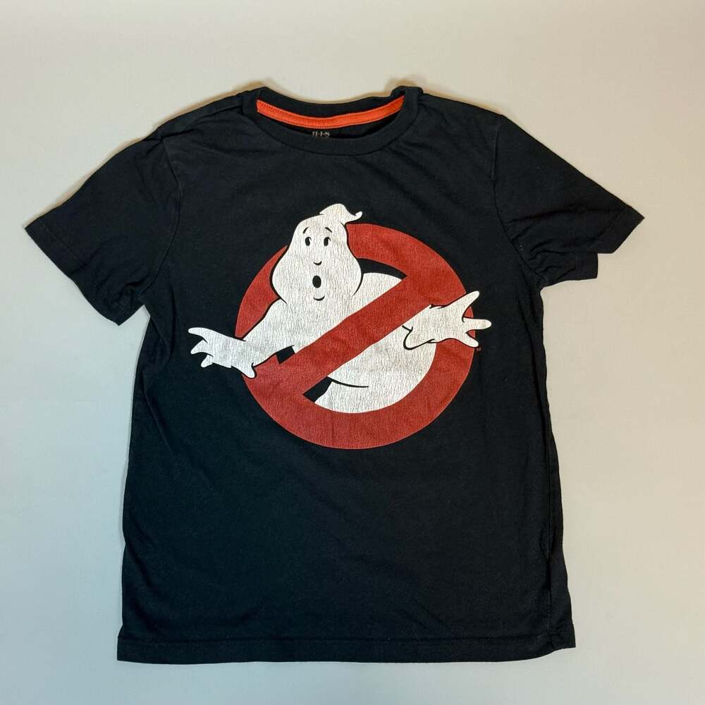 Ghostbusters Kids T-Shirt Size M Black Logo Graphic “I Ain’t Afraid of No Ghost”